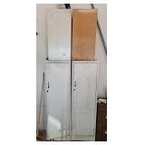 (2) METAL KITCHEN PANTRY CABINETS & MORE