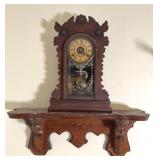 ANTIQUE MANTEL CLOCK W/ SHELF