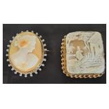 (2) CAMEO PINS