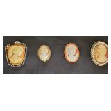 (4) CAMEO PINS
