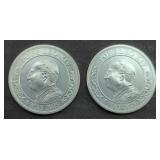 (2) ONE TROY OZ POPE LEO XIV COIN .999