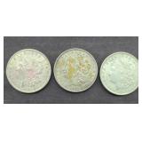 (3) 1921 PEACE SILVER DOLLARS