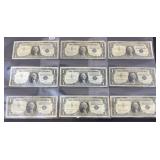 (9) 1957 BLUE SEAL BILLS