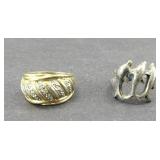 (2) STERLING SILVER RINGS