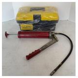 TOOL BOX W/ TOOLS & GREASE GUN