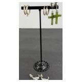 (4) PAIR STERLING SILVER EARRINGS