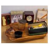 WOOD TRAY & MISC