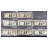 (8) 1957 BLUE SEAL BILLS