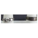 (2) STERLING SILVER RINGS (1) HAS STONES