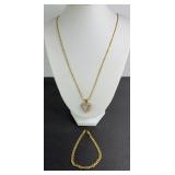 STERLING SILVER NECKLACE & BRACELET
