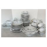(8) PLATES, (8) CUPS JOHANN HAVILAND GERMANY CHINA