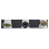 (3) STERLING SILVER RINGS