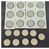 (21) KENNEDY HALF DOLLARS