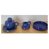 BYBEE POTTERY CREAM, SUGAR, SPOON HOLDER
