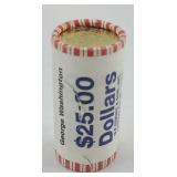 ROLL OF PRESIDENTIAL DOLLARS (25 COINS)