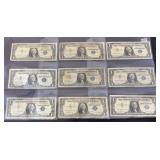 (9) 1957 BLUE SEAL BILLS