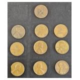 (10) LINCOLN CLIPPED COINS