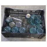 CRATE OF CANNING JARS
