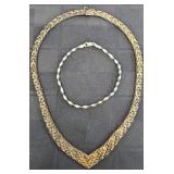 STERLING SILVER NECKLACE & BRACELET