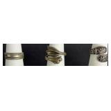 (3) STERLING SILVER RINGS