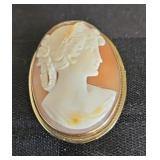 CAMEO PION W/ 14KT BEZEL