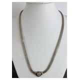STERLING SILVER NECKLACE W/ GEMSTONE