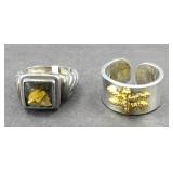 (2) STERLING SILVER RINGS
