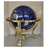 GLOBE ON STAND W/ WORLD GEMSTONES (VERY COOL)