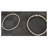(2) STERLING SILVER BRACELETS