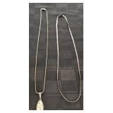 (2) STERLING SILVER NECKLACES