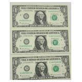 (3) 2017A $1 BILLS CONSECUTIVE UNCIRCULATED