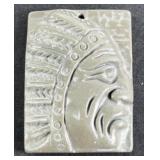 128 CT NATIVE AMERICAN POLISHED STONE PENDANT