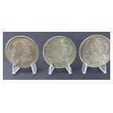 (3) 1921 PEACE SILVER DOLLARS