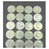 (20) KENNEDY HALF DOLLARS MIXED DATES