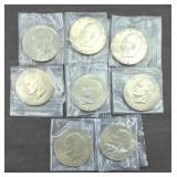 (8) UNCIRCULATED EISENHOWER DOLLARS