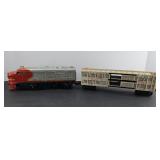 LIONEL LOCOMOTIVE & CIRCUS BOX CAR O-SCALE