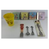 DISNEY CHILD UTENSILS, POUND PUPPY MINI BOOKS
