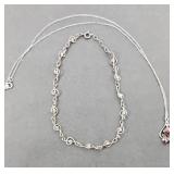 STERLING SILVER NECKLACE & BRACELET
