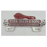 RED LION LICENSE PLATE TOPPER ALUMINUM