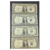 (4) 1935 BLUE SEAL $1 DOLLAR BILLS