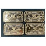 (4) COPPER BARS 1 OZ EACH