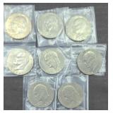 (8) UNCIRCULATED EISENHOWER DOLLARS