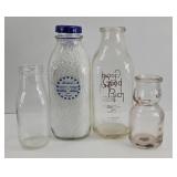 (4) MILK BOTTLES