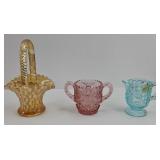 GLASS TOOTHPICKERS, GLASS BASKET