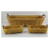 (3) LONGABERGER BASKETS