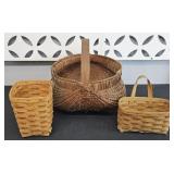 (2) LONGABERGER & VINTAGE BASKET