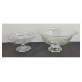 (2) FOOTED BOWLS