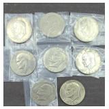 (8) EISENHOWER DOLLARS UNCIRCULATED