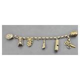 STERLING SILVER CHARM BRACELET