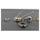 GOLD PLATED MENS RING & COSTUME JEWELRY